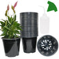 32-Pack 1.5 Gallon Nursery Pots, Thickened Soft Seed Starting Container for Indoor Outdoor Plants,Seedlings, Vegetables, Succulents and Cuttings (Black)