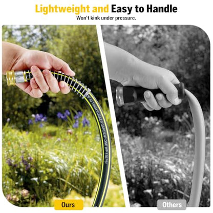 Garden Hose Holder with 50ft Kink Free Water Hose Kit