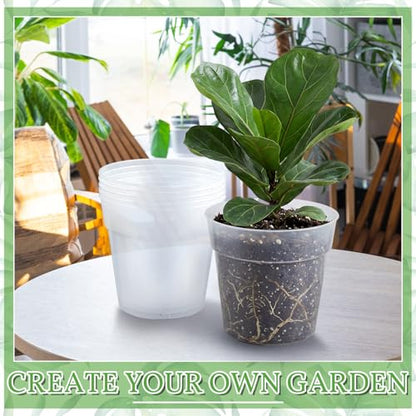 Vesici 6 Pcs 13 Inch Large Thickened Clear Nursery Pots - size: 13 Inch