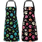 2 Pcs Dog Grooming Apron with 2 Pockets, Dog Grooming Smock - color: Pink Orange + Green Blue Comb
