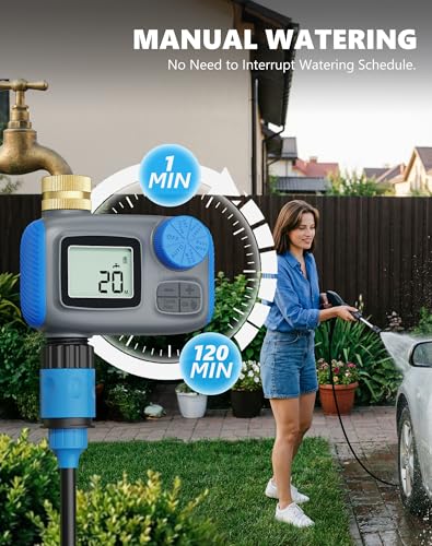 Sprinkler Timer with Brass Swivel, Hose Timers for Watering - size: 1 Outlet
