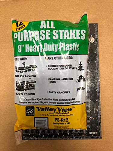 12 Pack Heavy Duty Poly Anchor Stakes