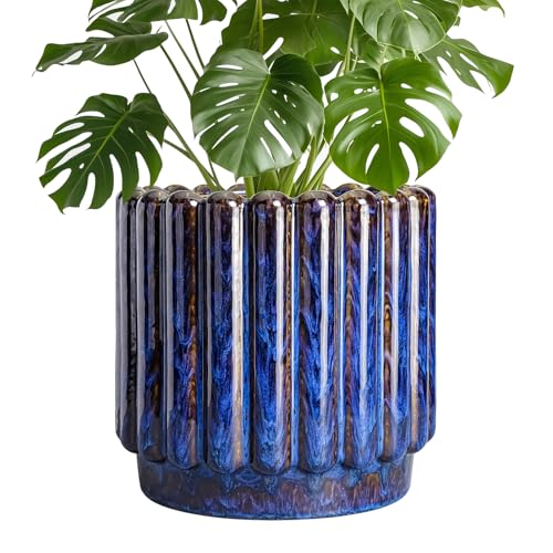 Ceramicfor Ceramic Planter, 9.6 Inch, Blue - color: Blue, size: 9.6 Inch