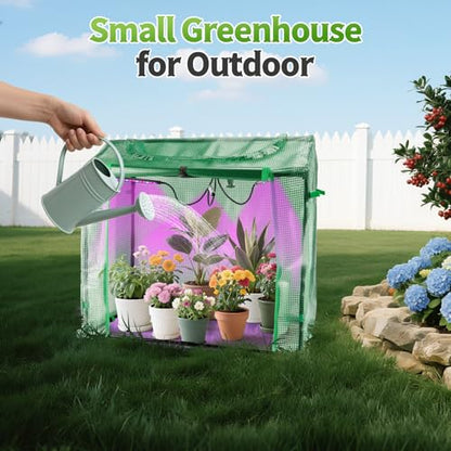 Mini Greenhouse with LED Grow Light & Timer, 36"x20"x33" - style: 36" Lx20 Wx33 H
