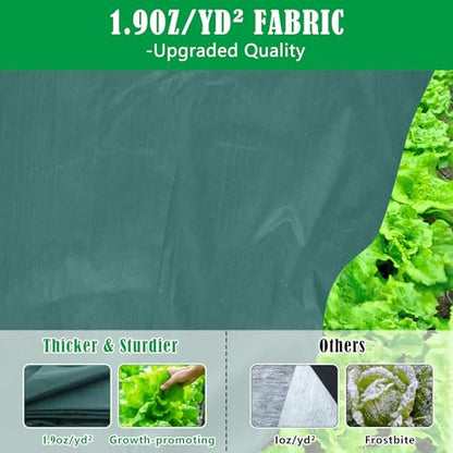 10X33 Ft Plant Cover Freeze Protection,1.9oz/Yd² Thick Frost Cloth Blanket - size: 1.9oz-10x33FT