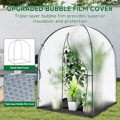 DoCred Greenhouse for Outdoors, 59x59x75 Inch Mini Greenhouses Tent - size: 59x59x75 Inch