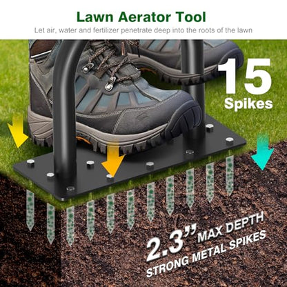 Lawn Aerator Tool - Grass & Soil Aerator for Lawn & Yard Care