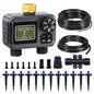 HIRALIY 50FT Drip Irrigation Kit with Garden Water Timer 2 Zone