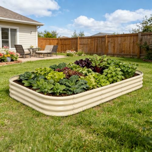 Galvanized Raised Garden Bed 10x2x1 ft, 12" Tall Metal Planter Box - color: Gray, size: 10x2x1ft