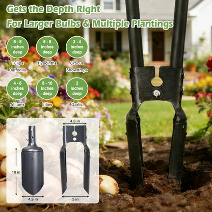 Post Hole Digger, 54” Manual Plant Hole Digging Tool for Gardening, Soil Plugging, Cultivating, Weeding,Heavy Duty Metal Holes Digger Tool with Sharp Blade for Fence Installation Bulbs Planting