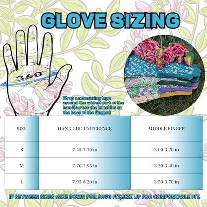 Thornproof Rose&Cactus Gardening Gloves,Gauntlet Garden Glove,Gifts - color: Purple Flower, size: Small