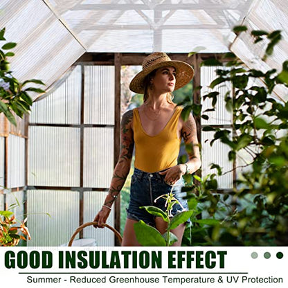 Tatuo 12 Pack 4' X 2' X 0.32'' Polycarbonate Greenhouse Panels Sheets - size: 4' X 2' X 0.32''
