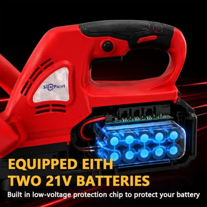 21V Cordless Hedge Trimmer 22" - color: RED