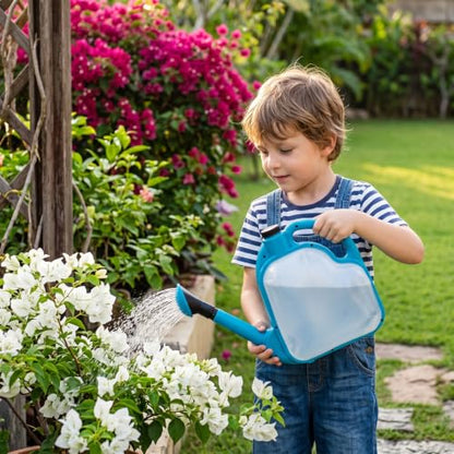 1 Gal Blue Clear Plastic Foldable Watering Can - color: Blue, size: BLUE-4L