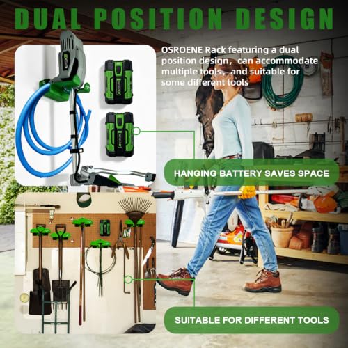 Weed Eater Hanger, 1 Pack Trimmer & Battery Wall Mount,Trimmer Storage Rack - color: green 1 Pack