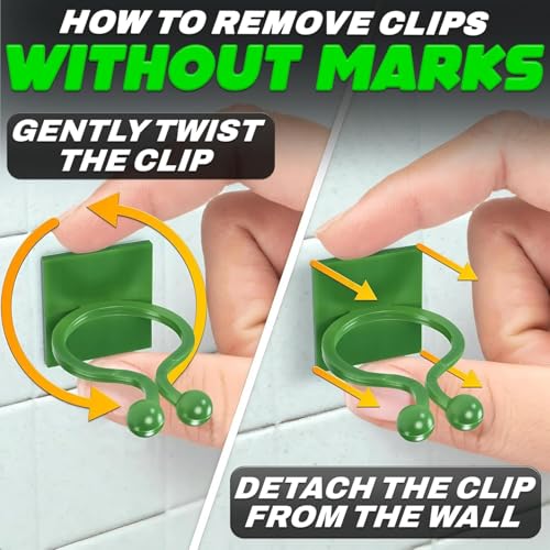 110 Pcs Wall Plant Clips for Climbing Plants, Self-Adhesive (Green) - color: Green