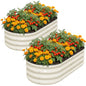 SnugNiture Raised Garden Bed Outdoor 4x2x1ft, 2 Pack - color: White