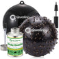 Qualirey 2 Pcs Big Fly Trap Ball 18" Hanging Sticky Insect Ball, Black - color: Black