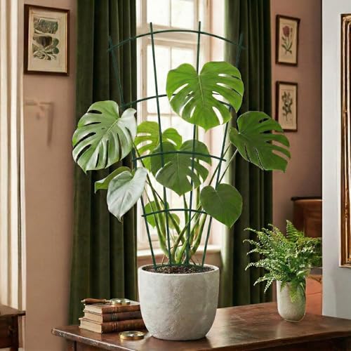 Thealyn 24" Metal Plant Trellis, Climbing Plant Support, 4 Pack (Green) - color: Green, size: 24 inch