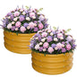 ZXZYHFTY Round Raised Garden Bed Set, 2 Pack, 2 x 2 x 1 Ft, Yellow - color: Yellow