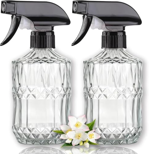 Clear Glass Handheld Spray Bottle, 2pack - color: Clear
