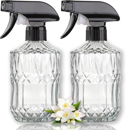 Clear Glass Handheld Spray Bottle, 2pack - color: Clear