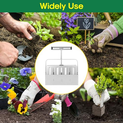 BlumWay Soil Blocker, 8 Cell 2 inch Soil Block Maker for Seed Starting