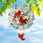 FLAGWIX Cardinal Wind Spinner, 12 in Stainless Steel Garden Decor - color: Red - Cardinal