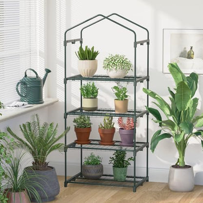 4-Tier Mini Greenhouse for Indoor Outdoor - style: 4-Tier