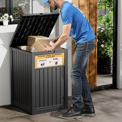 Package Delivery Box for Outside, Classic Black - color: 021 Classic Black