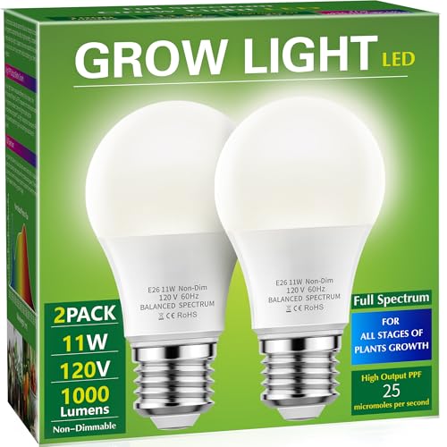 Briignite Grow Light Bulbs, Full Spectrum Grow Light Bulb, LED Grow Light - color: White