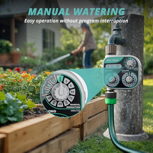 QUOBAS Mechanical Dial Hose Timer, Waterproof Sprinkler Timer