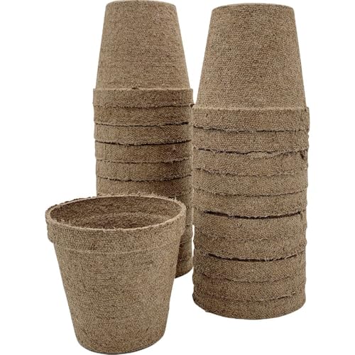 Jiffy Biodegradable Peat Pots for Seedlings, 3 Inch, 22 Pack - color: Brown, size: Small