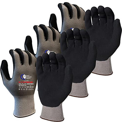 Quest Cut Resistant Work Gloves, ANSI A1, Large, Pack of 3 - size: Large