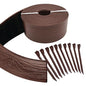 MASTER MARK Terrace Board, Landscape Coiled Edging, Grass Barrier, Bender Board, Flower Bed, Vegetable Garden Borders 5 in. x 40 ft. with 10 Stakes (Brown) - color: Brown