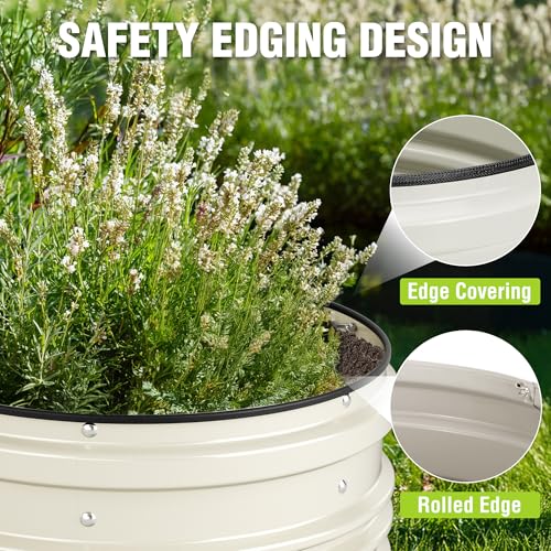 WORKPRO 3Pcs 2x2x1ft Galvanized Raised Garden Bed Set - color: White