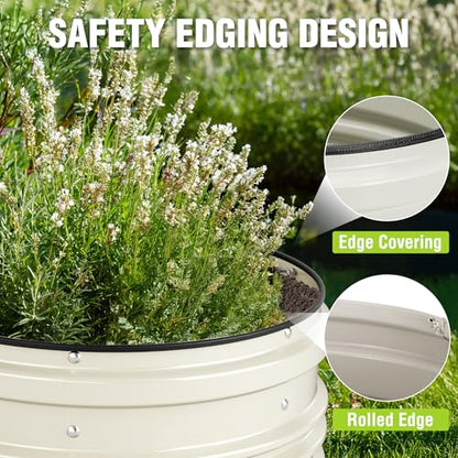 WORKPRO 3Pcs 2x2x1ft Galvanized Raised Garden Bed Set - color: White