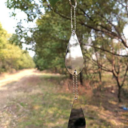 Keep Birds Away Mirror Disc, Hanging Reflectors, 16 Drop Shape Discs - size: Drop