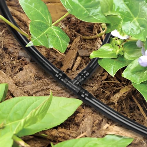 100 Pack 1/4" Drip Irrigation Tee Fittings：1/4'' Drip Line Double Barbed Tee Connectors for 1/4 Inch Irrigation Tubing Quarter Inch 3-Way T Connector for Irrigation System - size: 1/4" Tee-100P