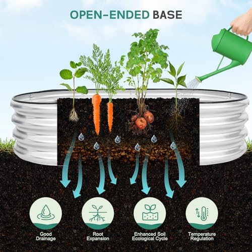 Galvanized Raised Garden Bed, 4x2x1ft, 2 Pack, Silver - color: Silver, size: 4×2×1ft (2 Packs)