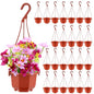 Roshtia 24 Pcs Hanging Planter Pot with Hook, Brown, 3.7 Inch - color: Brown, size: 3.7 Inch