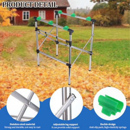 Foldable Leaf Bag Holder, 30-45 Gallon Stainless Steel Trash Bag Holder