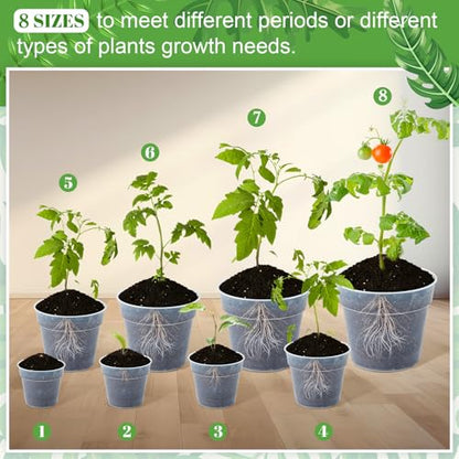 Vesici 24 Pcs 3/4/5/6/7/8/9/10 Inch Large Thickened Clear Nursery Pots - size: 3/4/5/6/7/8/9/10 Inch