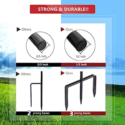 2 Pack Shepherd Hook, Bronze, 31 Inch, Adjustable Height, 1/2" Thick - color: Bronze, size: 31 inch