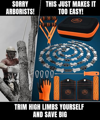 CAMPNDOOR High Limb Rope Saw 53 In - 360 Rope Chain Saw for Tree Limbs