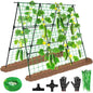OTOSUNNY Cucumber Trellis for Raised Garden Bed, 50 x 48 in, Black - color: Black
