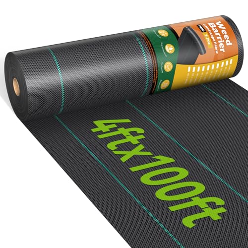 iropro Weed Barrier Fabric Heavy Duty 4ft x 100ft Landscape Fabric - size: 4ft x100ft