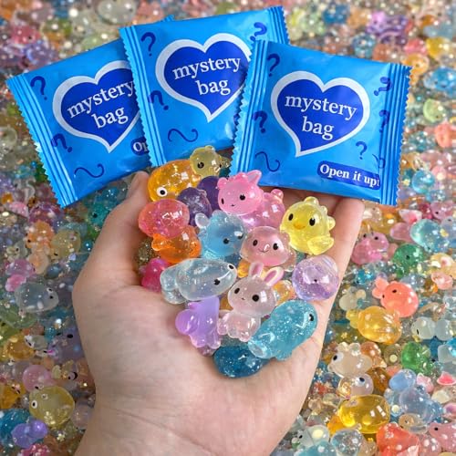 Resin Animals Collectible Mini Animal Figures, Individually Wrapped Mystery Animal Figurines for Fairy Garden, Crafts, Party Favors, Outdoor Play, Birthday Gifts for Kids(60pcs)
