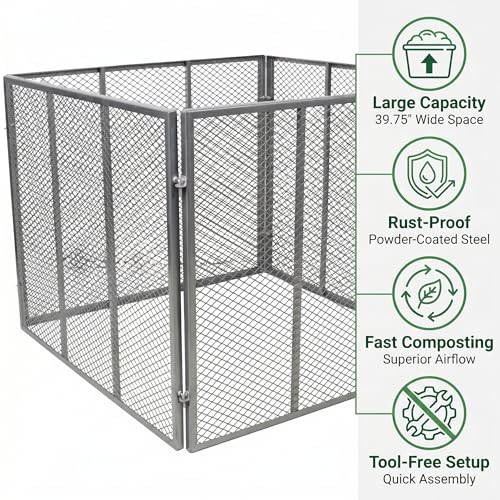 Outdoor Compost Bin 172 Gallon Metal Wire Mesh Composter