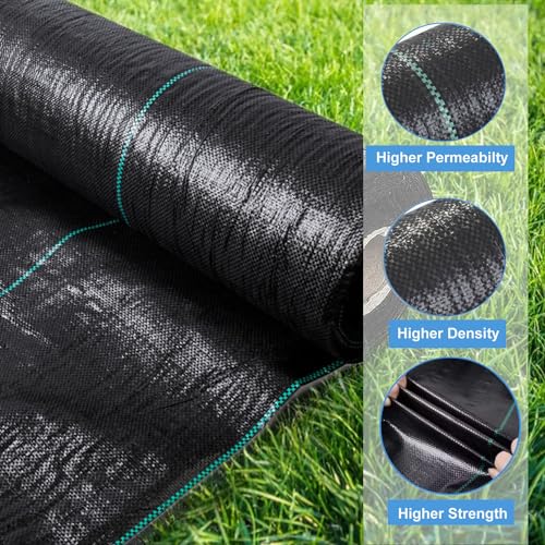 Driveway Fabric,13FTx115FT Weed Barrier Landscape Fabric Heavy Duty - size: 13X115 FT